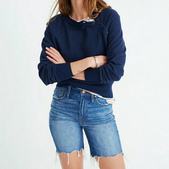 madewell high waisted jean shorts